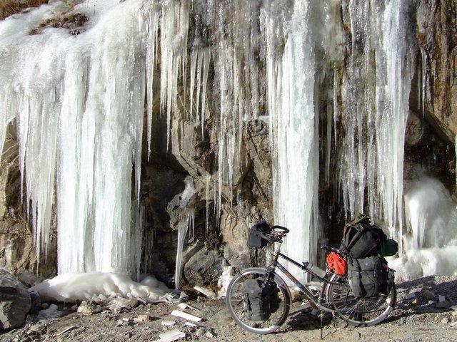frozen waterfall in the morning...