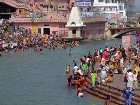 the Holy Ganga at Hardiwar