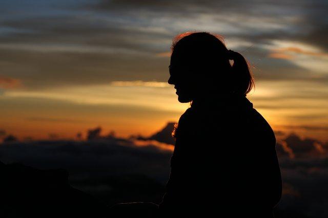 enjoying the view at sunset