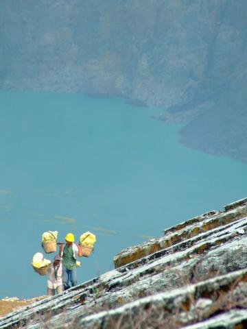 Carrying Sulpher up the hill