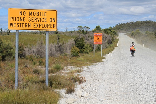 No mobile phone service on the Western Explorer