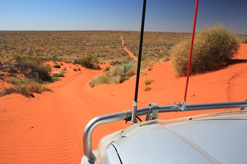 The view from Shane's vehicle