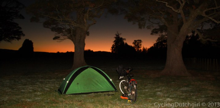 Ny camp between the sheep