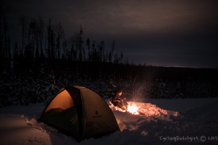 Camp in Snow