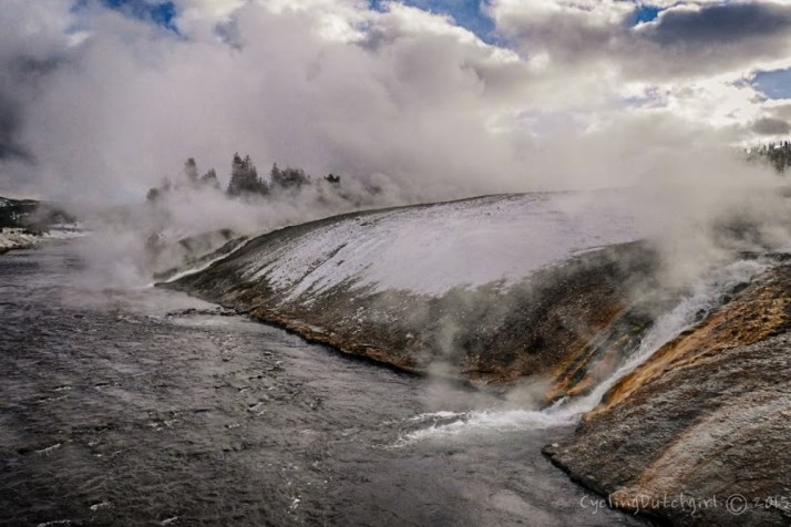 hot stream in the river