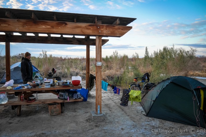 camping with company